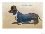 Dachshund Dressed as a Man