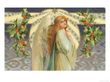 Christmas Angel with Holly