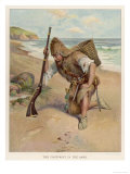 Crusoe Finds the Footprint of Friday and Realises That He is Not the Only Inhabitant of the Island
