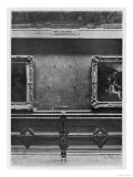 Mona Lisa the Gap on the Wall of the Carre Gallery of the Louvre Museum Paris