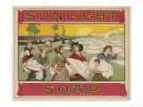 Advertisement for Sunlight Soap  Girls Bring Their Washing in from a Field