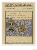 Muhammad is Escorted to Paradise by the Angel Gabriel