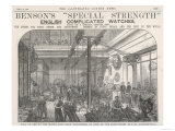 Watch and Clock Manufacture a Watch and Clock Factory Workshop in the Rear of Benson's Showrooms