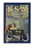 Bsa Motor-Cyclists Consult the Map
