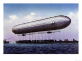 The First Zeppelin  LZ1  Makes Its Maiden Flight Over the Bodensee