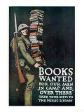 Poster of the American Association of Libraries for Supplying Books to the Troops on Service