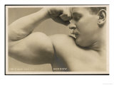 Eugen Sandow American Exponent of Physical Fitness Showing off His Arm Muscles