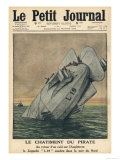 Survivors from Zeppelin L19 Cling to Its Tail after Their Airship was Shot Down Over the North Sea