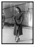 Belted Dress and Umbrella