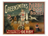 Circus Dogs Advertising "Greensmiths Derby" Dog Biscuits