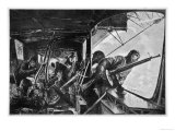 The Interior of a Zeppelin in the Course of a Bombing Raid on England
