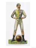 Standing Astride a Football This Man is Ready to Play