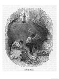 By the Light of a Davy Safety Lamp Two Miners Work at the Coal Face