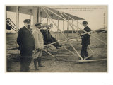 Wilbur Wright Makes a Last Minute Check Before Taking to the Air with a Passenger