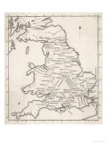 Map Depicting the Network of Roman Settlements in Britain