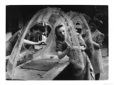 Three Women Assemble Aircraft Gun Turrets