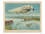 Zeppelin LZ-4 She Makes Her Trial Flights Over the Bodensee