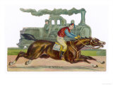 Racehorse Competes with a Steam Engine