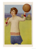 Women's Football: The Referee with Her Whistle About to Start the Game