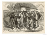 Crowd Gathers to Watch Two People Play the West African Game of Wharri