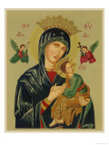 Mary and Jesus with Attendant Angels as Depicted in a Russian Icon