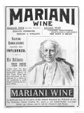 Mariani Wine Good for Health Strength Energy and Vitality as Recommended by His Holiness the Pope