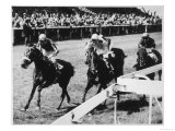 Happy Haven Wins the Pavilion Handicap Race at Brighton from Bally-Conneely and Cabouchon