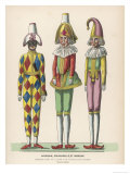 Harlequin Pulcinello  Punch  and Bobeche  Clown