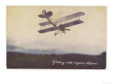 Royal Air Force Biplane Gliding with the Engine Stopped