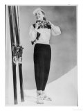 SkIIng Suit with a Wind-Proof Jacket with Lace-Up Front and Contrasting Yoke by Jean Destre