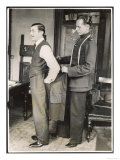 Customer Tries on a Suit the Tailor Has Made for Him  Suits You Sir!