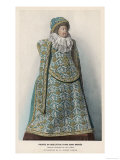 Wooden French Doll in a Brocade Dress