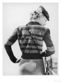 Sports' Jumper Hand-Knitted in Graduated Horizontal Stripes Over