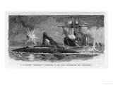 The Mississippi Steamships Tries to Ram the Confederate Ram Manassas