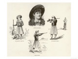 Annie Oakley Entertains with Feats of Skillful Marksmanship