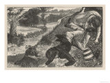 Jack and Jill Having Fetched Their Pail of Water Come Tumbling Down the Hillside