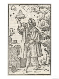 An Astronomer Observing the Moon and Stars