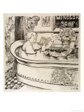 Queen Victoria Cartoon: in Her Bath with John Brown in Attendance