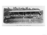 Men's Singles Match on Centre Court at Wimbledon