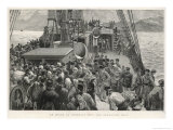 The Bell for Breakfast Summons Passengers Below Decks on Board an Emigrant Ship