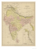 India Showing the Various Presidencies Under British Rule