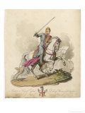 Richard I the Lionheart Depicted Riding into Battle Broadsword in Hand Armoured from Head to Foot