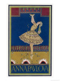 Anna Pavlova Russian Ballet Dancer on Stage in 1912