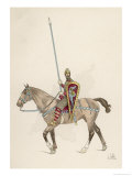 Norman Soldier on Horseback with Pike and Shield