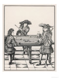 The Sons of Louis XIV Playing Billiards