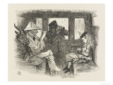 Alice in the Railway Carriage Closely Observed by the Guard