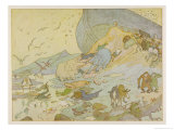 Noah's Ark  The Animals are Glad to on Terra Firma Once More