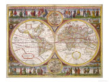 New and Accurate Map of the World Drawn According to the Best and Late Discoveries of 1670