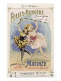 Programmes a Programme Cover for the Famous Folies Bergere Cabaret in Paris