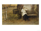 Leo Tolstoy the Russian Novelist About a Year Before His Death